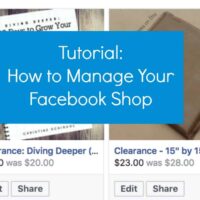 How to Manage Your Facebook Shop - Great for Silhouette Cameo or Cricut Explore Small Business Owners - by cuttingforbusiness.com