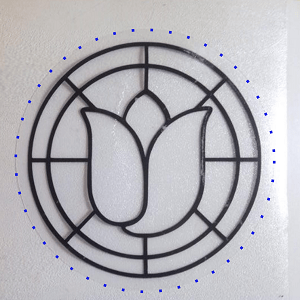 Tutorial: Stained Glass Look Tulip Window Cling Using Transparent Vinyl - For Silhouette Cameo or Cricut Explore - by homesteaderchic.com for cuttingforbusiness.com