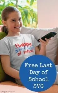 Free Last Day of School SVG Cut File for Silhouette Cameo or Cricut Explore - by cuttingforbusiness.com