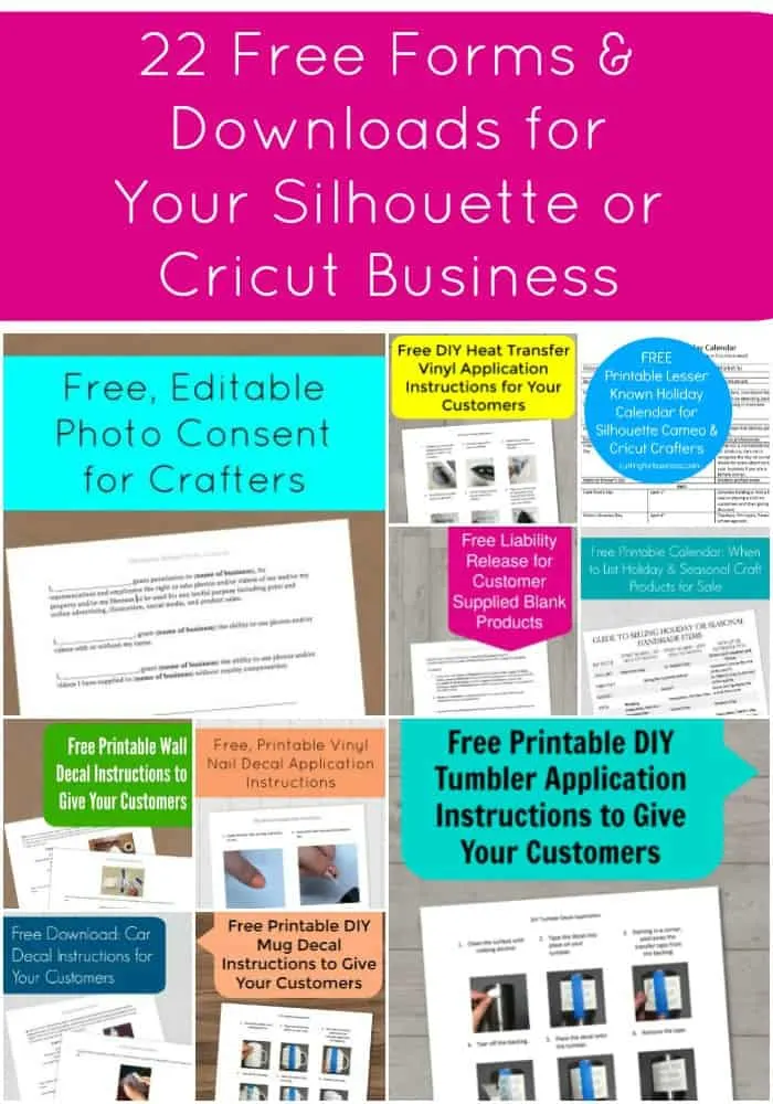 22 Free Forms and Downloads for Your Silhouette or Cricut Small