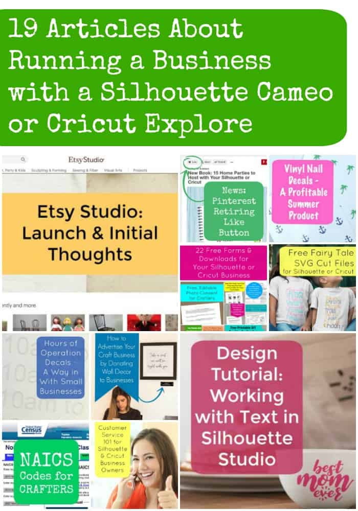 19 Articles About Running a Business with Silhouette Cameo or Cricut Explore - by cuttingforbusiness.com