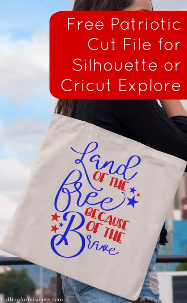 Free Patriotic SVG Cut File for Silhouette Cameo or Cricut Explore - Memorial Day, Labor Day, July 4th - by cuttingforbusiness.com