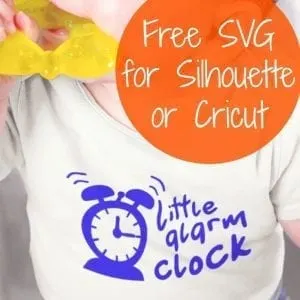 Free Infant Little Alarm Clock SVG Cut File for Silhouette Cameo or Cricut Explore - by cuttingforbusiness.com