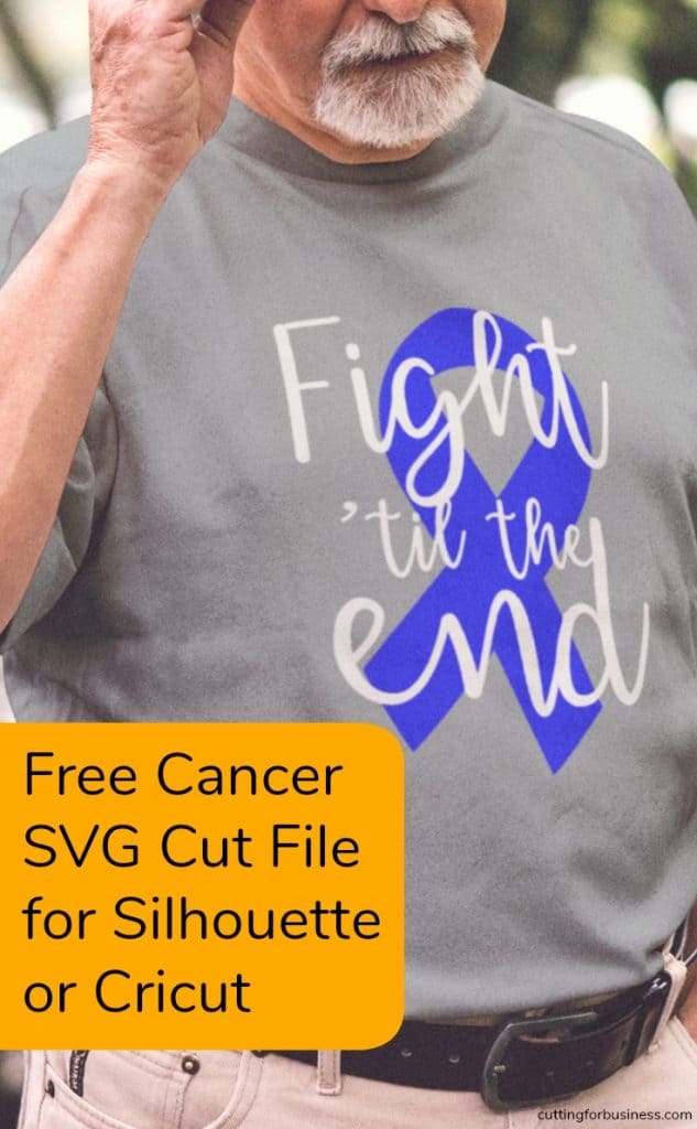 Free Commercial Use Fight 'til the End Cancer Ribbon SVG Cut File - cuttingforbusiness.com