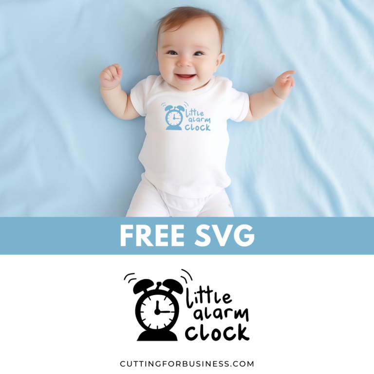 Free Baby SVG – Little Alarm Clock