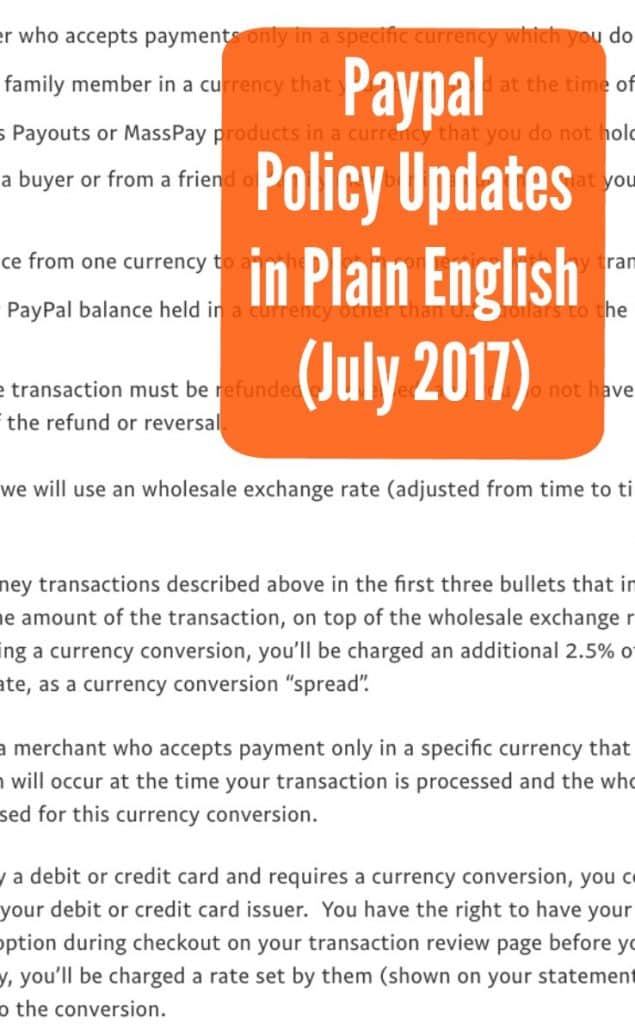 What You Need to Know: Paypal Policy Updates - July 2017 - by cuttingforbusiness.com