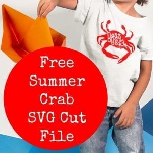 Free Boss of the Beach Crab SVG Cut File - Silhouette Cameo & Cricut Explore - by cuttingforbusiness.com
