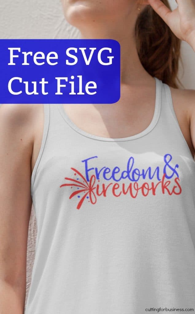 Free July 4th 'Freedom & Fireworks' SVG Cut File for Silhouette Cameo and Cricut Explore Crafters - by cuttingforbusiness.com