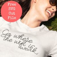Free 'Go Where the Wifi is Weak' SVG Cut File for Silhouette Cameo or Cricut Explore - by cuttingforbusiness.com