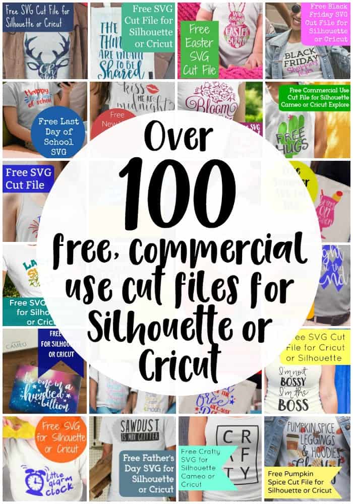 Over 100 free, commercial use cut files for Silhouette Cameo, Curio, Mint, Portrait, Cricut Explore, and Air! By cuttingforbusiness.com - learn to make money with your craft machine.