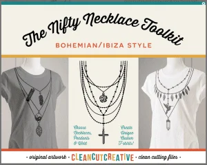 DIY Bohemian Ibiza SVG Necklace Kit - Awesome for Silhouette Cameo or Cricut Explore Crafters - by cuttingforbusiness.com