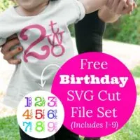 Free Birthday Number SVG Cut File Set for Silhouette Cameo or Cricut Explore - by cuttingforbusiness.com