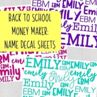 Back to School Money Maker: Vinyl Name Decal Sheets with Silhouette Portrait or Cameo and Cricut Explore or Maker - by cuttingforbusiness.com
