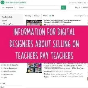 Information for Digital Cut File Designers About Selling on Teachers Pay Teachers - Silhouette Portrait or Cameo and Cricut Explore or Maker - by cuttingforbusiness.com
