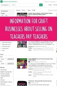 Information for Craft Businesses About Selling on Teachers Pay Teachers - Good for Silhouette and Cricut digital designers - by cuttingforbusiness.com