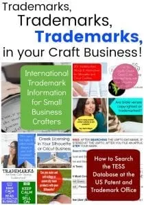 All About Trademarks in Crafting. Great for Silhouette Cameo and Cricut Small Business Owners - by cuttingforbusiness.com
