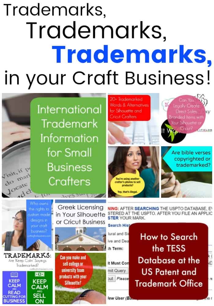 All About Trademarks in Crafting. Great for Silhouette Cameo and Cricut Small Business Owners - by cuttingforbusiness.com