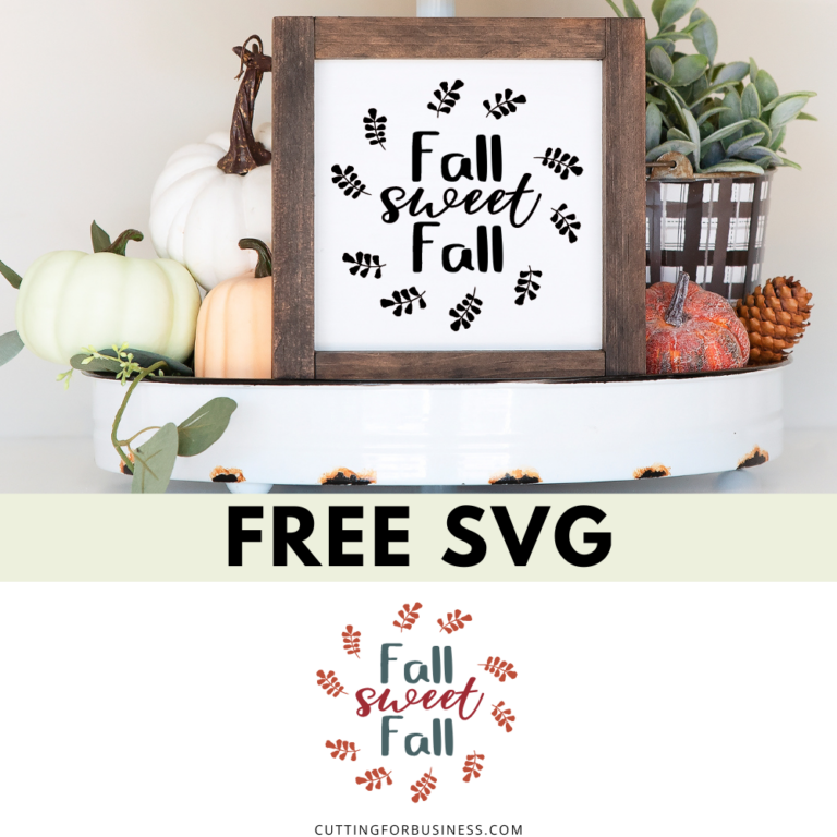 Free Fall Sweet Fall Wreath SVG Cut File