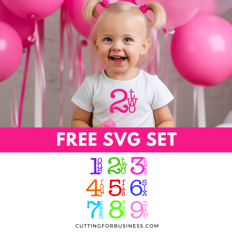 Free Birthday Number SVG Set