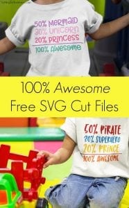 Free 100% Awesome Kids SVG Cut File Set for Silhouette Cameo or Cricut Explore - by cuttingforbusiness.com