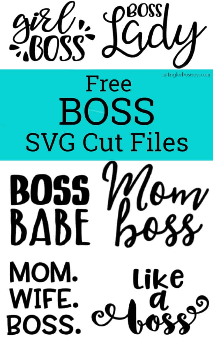 Download Free 'Boss' SVG Cut File Set for Silhouette Cameo or Cricut Explore Maker Small Business Owners ...