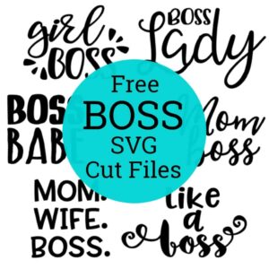 Download Free 'Boss' SVG Cut File Set for Silhouette Cameo or Cricut Explore Maker Small Business Owners ...