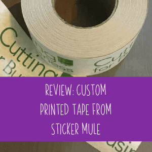 Review: Custom Printed Tape from Sticker Mule - A good way to brand packages in your craft business - by cuttingforbusiness.com.