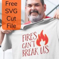 Free Wildfire Fundraising Relief SVG Cut File for Silhouette Cameo and Cricut Explore and Maker - by cuttingforbusiness.com