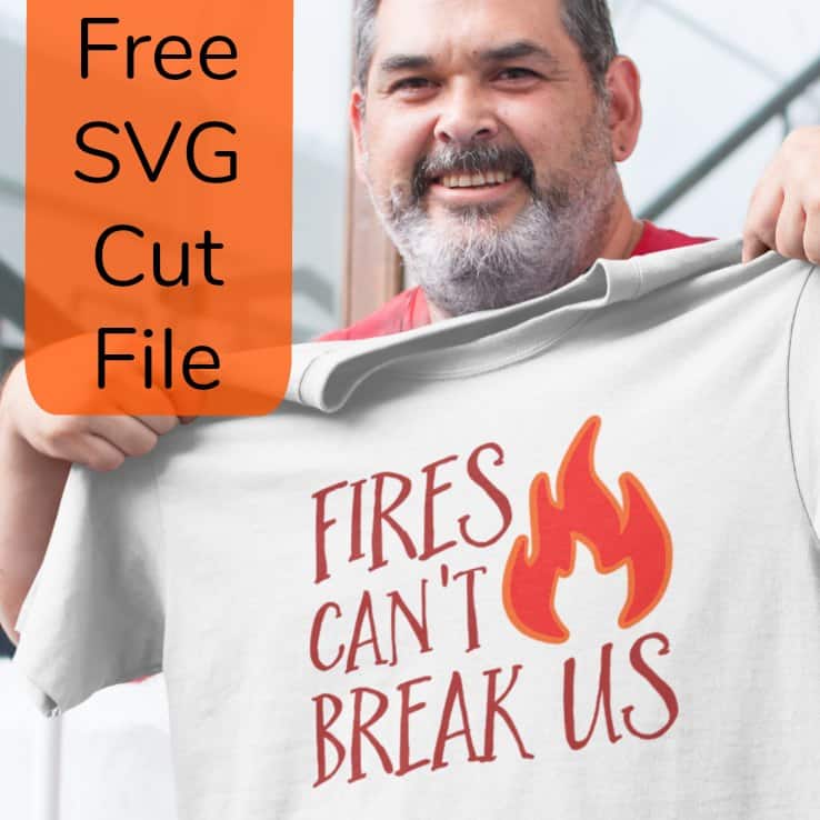 Free Wildfire Fundraising Relief SVG Cut File for Silhouette Cameo and Cricut Explore and Maker - by cuttingforbusiness.com