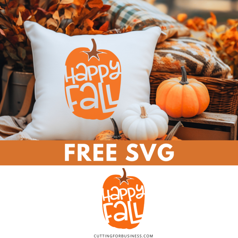 Free Happy Fall SVG Cut File