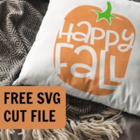 Free 'Happy Fall' SVG Cut File - Silhouette Cameo - Portrait - Mint - Curio - Cricut Explore - Maker - by cuttingforbusiness.com