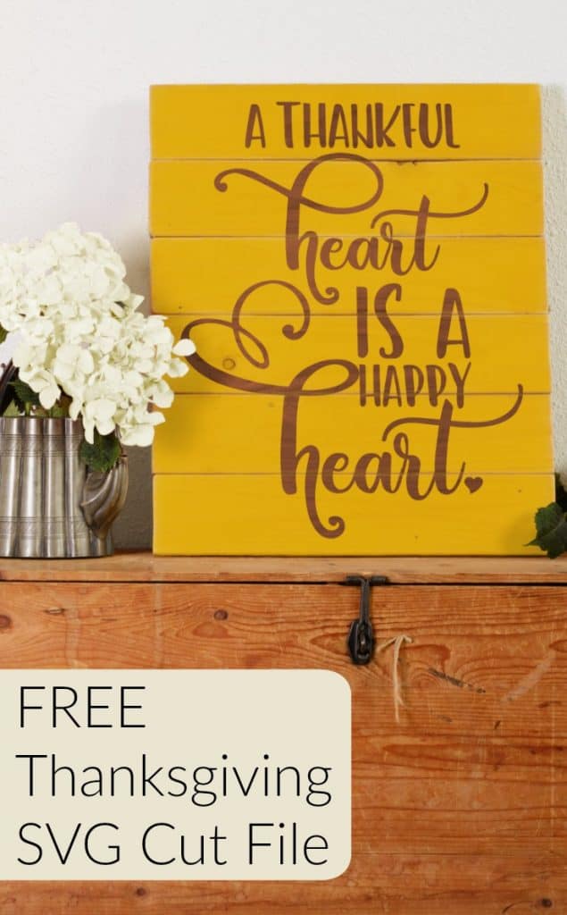 Free Thankful Heart Thanksgiving SVG Cut File for Silhouette Cameo or Cricut Explore or Maker - by cuttingforbusiness.com