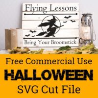 Free Halloween Witch SVG Cut File for Silhouette Cameo or Cricut Explore or Maker - by cuttingforbusiness.com