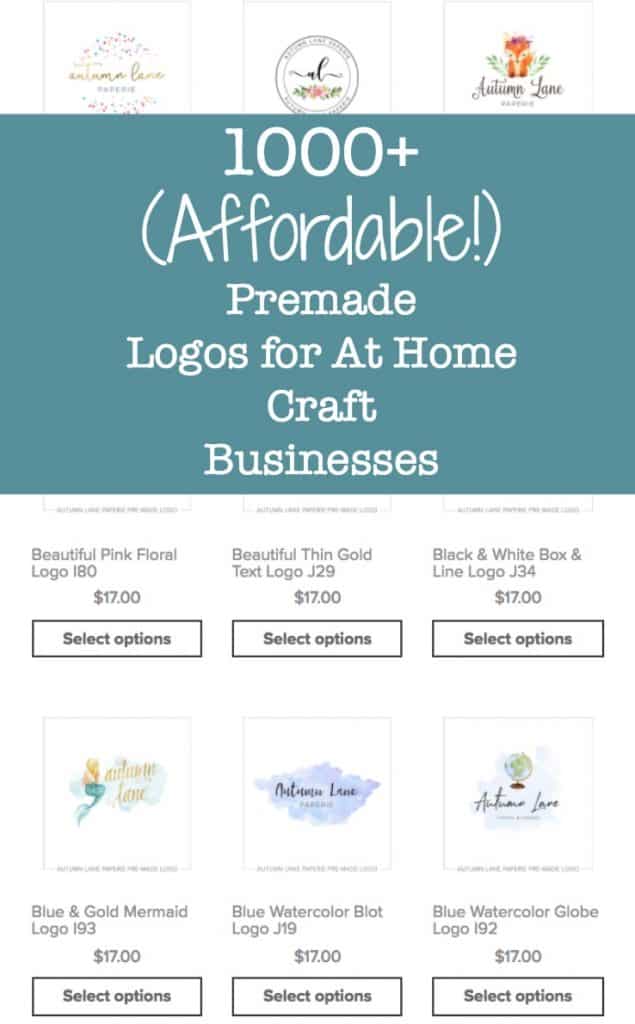 Premade (and Affordable!) Logos for At Home Craft Businesses - Silhouette Cameo, Curio, Mint, Cricut Explore, Maker - by cuttingforbusiness.com
