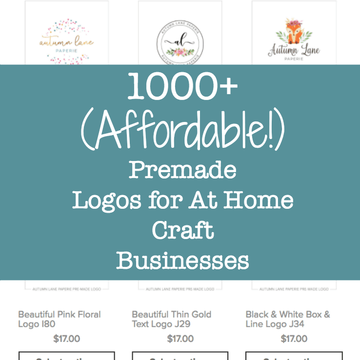 Premade (and Affordable!) Logos for At Home Craft Businesses - Silhouette Cameo, Curio, Mint, Cricut Explore, Maker - by cuttingforbusiness.com