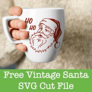 Free Christmas Vintage Santa SVG Cut File for Silhouette Cameo, Curio, Mint or Cricut - by cuttingforbusiness.com