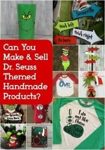 Can you make and sell Dr. Seuss themed products with your Silhouette Cameo or Cricut Explore or Maker? A good read on trademark infringement for small business owners - by cuttingforbusiness.com