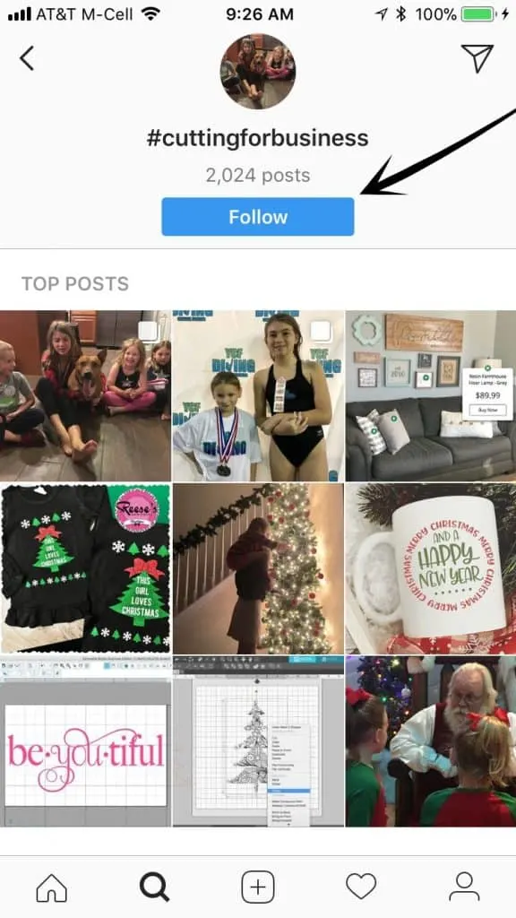 New on Instagram: How to Follow Hashtags - A great tool for Silhouette Cameo or Cricut Explore or Maker Small Business Owners - by cuttingforbusiness.com