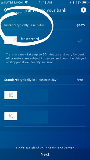 Tutorial: How to Use Paypal Instant Transfer for Immediate Access to Your Money - Great for craft business owners with Silhouette Cameo or Portrait and Cricut Explore or Maker - by cuttingforbusiness.com