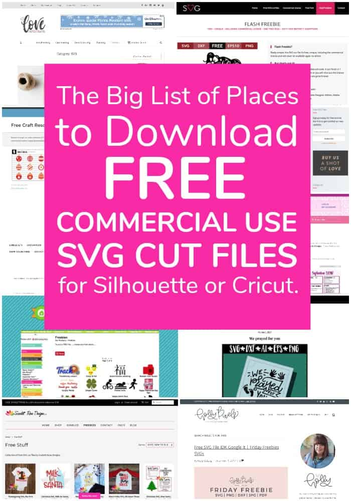 Where to download free commercial use cut files for Silhouette Cameo, Curio, Mint, Portrait, Cricut Explore, or Maker - by cuttingforbusiness.com