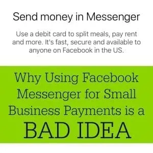 Why Using Facebook Messenger Payments in Your Craft Business is a Bad Idea for Silhouette Cameo or Cricut Explore or Maker Crafters - by cuttingforbusiness.com