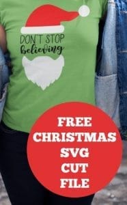 Free Christmas Santa SVG Cut File with Commercial Use - Silhouette Portrait, Cameo, Curio, Mint, Cricut Explore, Maker - by cuttingforbusiness.com