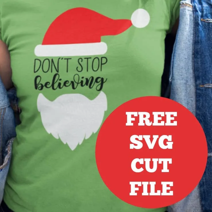 Free Christmas Santa SVG Cut File with Commercial Use - Silhouette Portrait, Cameo, Curio, Mint, Cricut Explore, Maker - by cuttingforbusiness.com