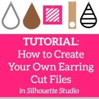 DIY Design Tutorial: 5 Types of Faux Leather Earring Cut Files in Silhouette Studio for Cameo, Portrait, or Curio - By cuttingforbusiness.com