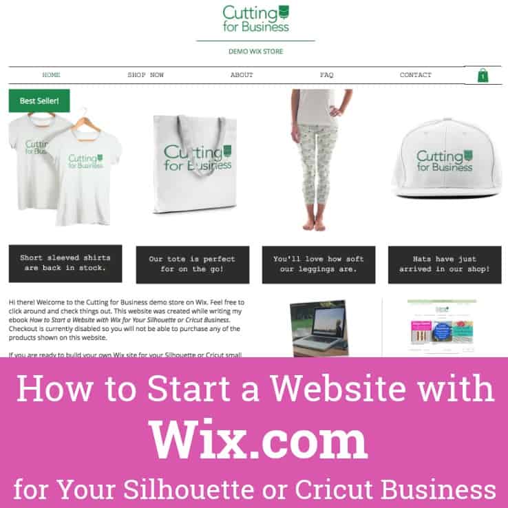 Free eBook: How to Start a Wix Website for Your Silhouette Cameo or Portrait or Cricut Explore or Maker Business - by cuttingforbusiness.com