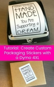 Tutorial: How to Create Custom Packaging Stickers with a Dymo 4XL - Great for Silhouette Cameo or Cricut Explore or Maker Small Business Owners - by cuttingforbusiness.com