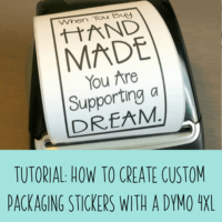 Tutorial: How to Create Custom Packaging Stickers with a Dymo 4XL in Your Craft Business - by cuttingforbusiness.com