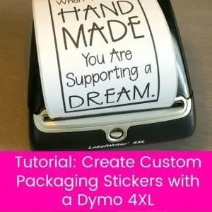Tutorial: How to Create Custom Packaging Stickers with a Dymo 4XL - Great for Silhouette Cameo or Cricut Explore or Maker Small Business Owners - by cuttingforbusiness.com