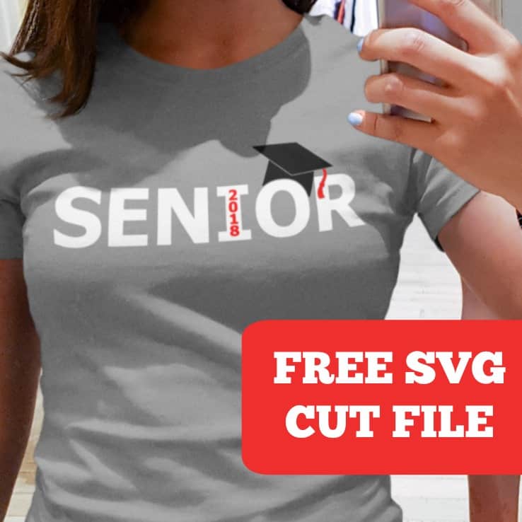 Free 'Senior 2018' Graduation SVG Cut File for Silhouette Portrait or Cameo and Cricut Explore or Maker - by cuttingforbusiness.com