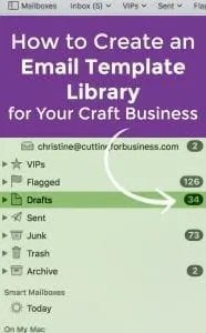 How to Create an Email Template Library to Save Time in Your Silhouette or Cricut Craft Business - by cuttingforbusiness.com